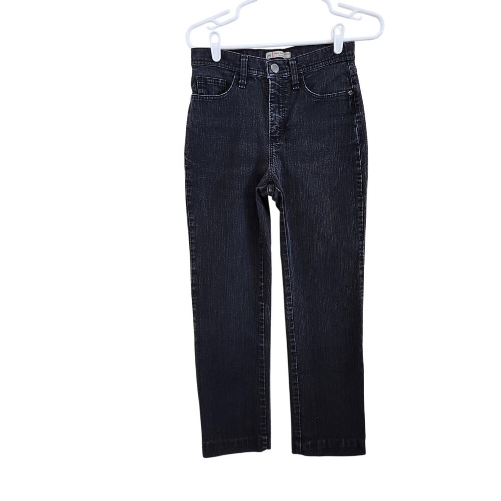 Lee Classic Fit Straight Leg At The Waist Denim Jeans Pockets Black Size 28